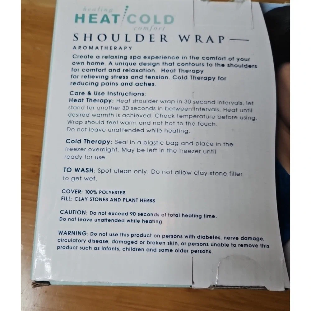 EVRIHOLDER NIB Healing Hot Cold Shoulder Wrap Aromatherapy Weighted Microwavable - Picture 5 of 16